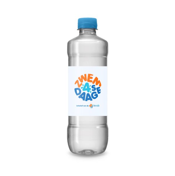 waterflesje 500ml met lichtblauwe dop bedrukken