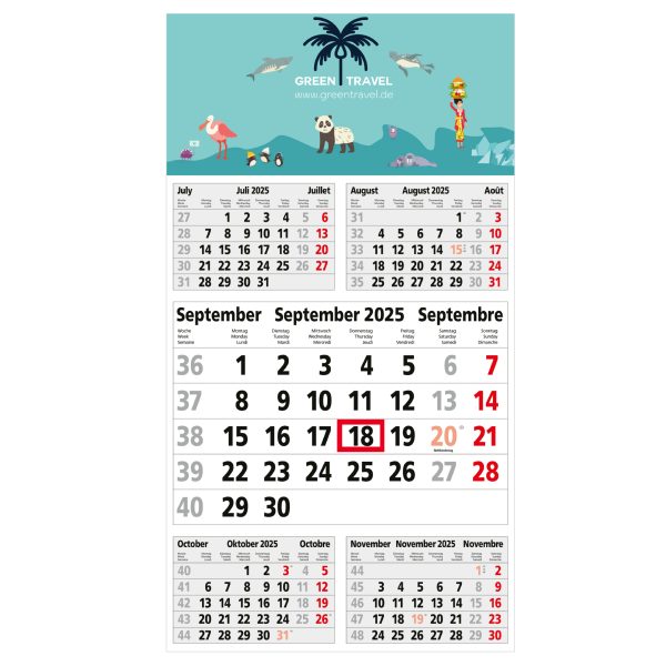 5-maands kalender bedrukken