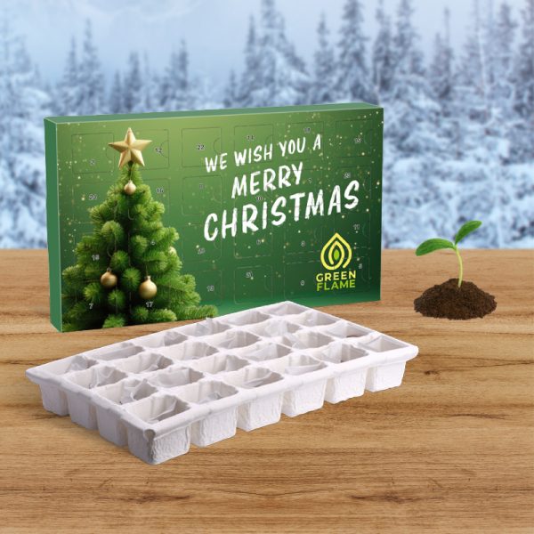 Groene ECO adventskalender bedrukken